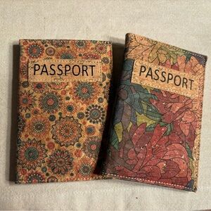 2 Spanish Cork Passport Covers